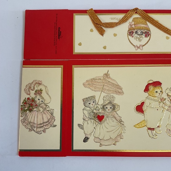 VTG 1985 Kitty Cucumber Merrimack Valentine’s Day Gift Boxes Party Favors Lot 3 - Picture 9 of 11